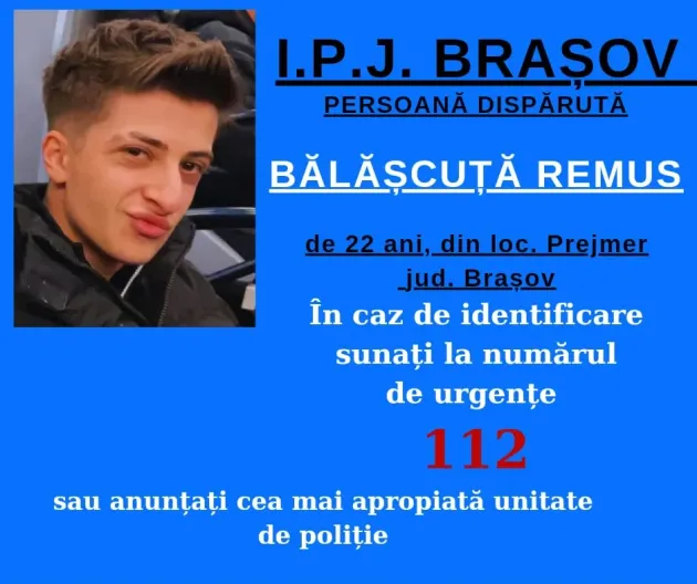22 de ani, dat dispărut