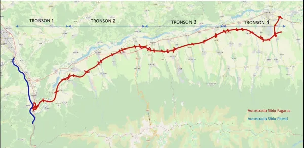 Constructorul turc a primit undă verde pentru toate loturile autostrăzii Sibiu – Făgăraş