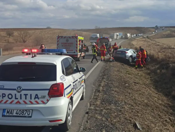 DN1: S-au „agăţat” în trafic
