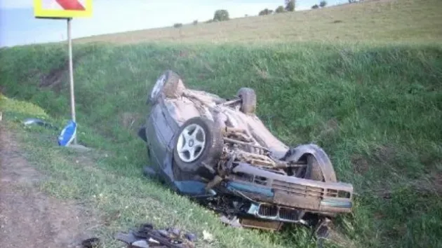 Propria-i victimă: găsită răsturnată, pe DN1