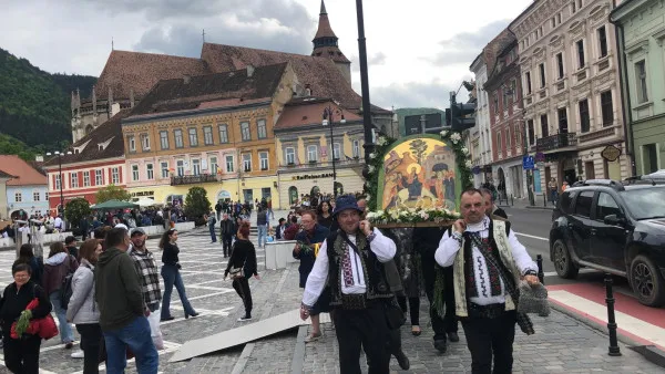 Procesiune de Florii în inima Braşovului