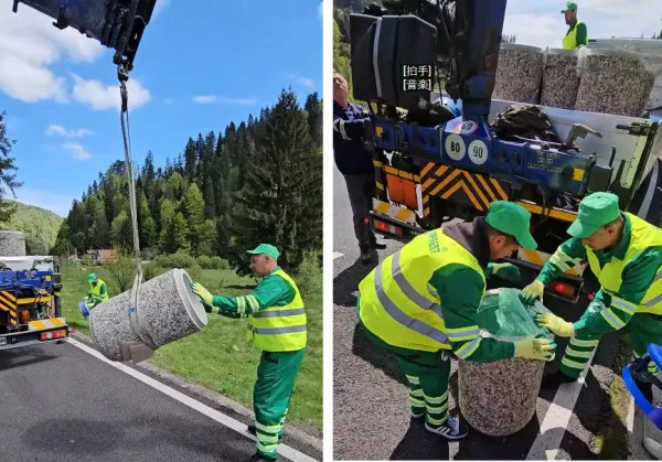 Coşuri de gunoi mai rezistente, în parcările de pe DN 1