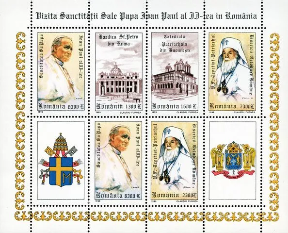Romfilatelia lansează „timbrul papei”