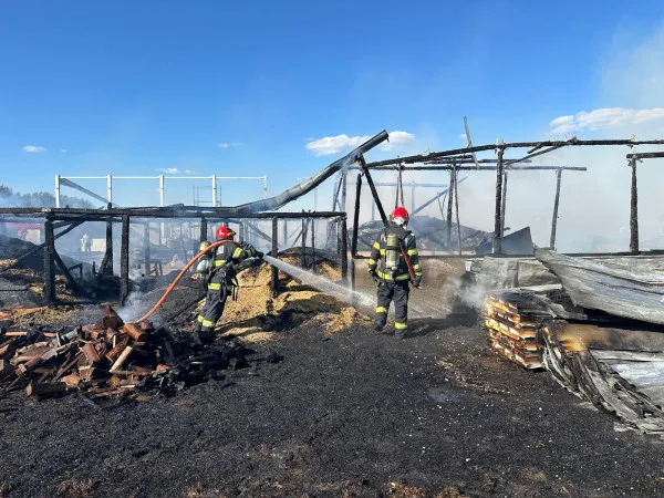 Incendiu la o fermă din Codlea
