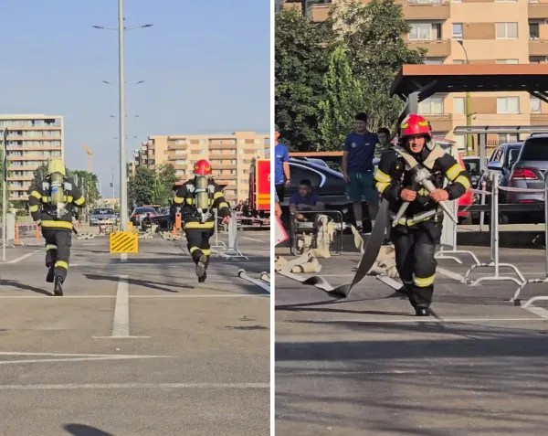 Cel mai puternic pompier... în temperaturi de foc. În premieră, în acest an în etapa finală au ajuns şi fete