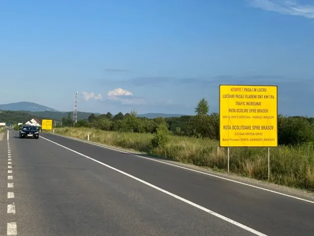 Circulație îngreunată pe DN 1, în zona Vlădeni. Ce rute alternative propune DRDP Brașov