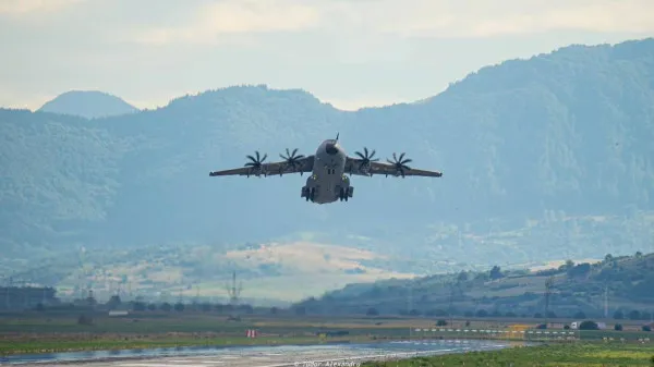 Aterizare impresionantă la Aeroportul Internaţional Braşov