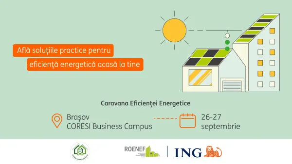 Caravana ROENEF ajunge la Brașov. Casa demonstrativă nZEB va fi prezentată în Campusul Coresi pe 26 și 27 septembrie