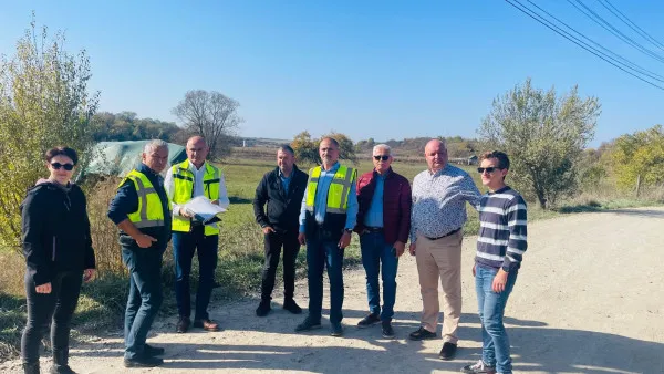 Drumul din satul Grid, oficial în şantier 