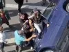Accidentul „proiectil”: s-a oprit de abia la a 6-a maşină!