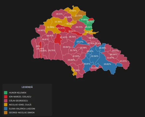 Judeţul Braşov, o nouă „hartă politică” după primul tur al alegerilor prezidenţiale 