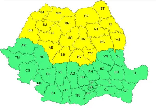 ANM: Până miercuri, cod galben de ger la Braşov