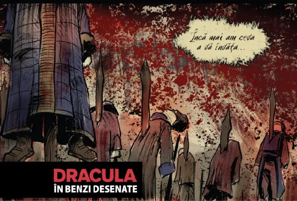 „Dracula în benzi desenate”. 251 de pagini, cu 47 de autori
