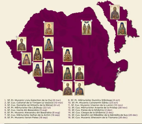 Zi istorică pentru BOR. Avem în calendar 16 noi Sfinţi Români