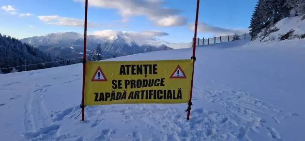 Zăpadă proaspătă în Poiana Braşov