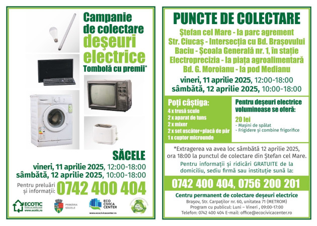 Campanie de colectare a deşeurilor electrice şi electronice la Săcele