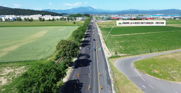 Lucrările de modernizare a DN73 Braşov-Fundata au ajuns la 51%. Constructorul trebuie să termine lucrarea în primăvara 2026
