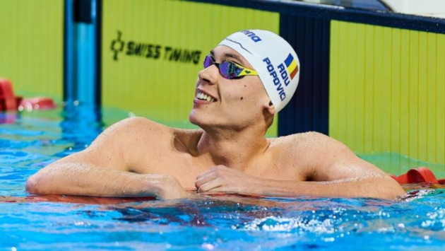 Un nou record european pentru David Popovici
