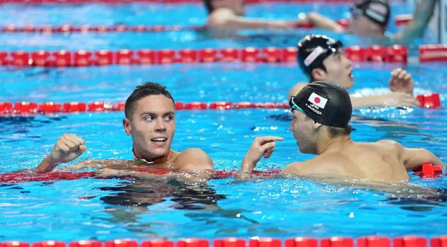 David Popovici, calificat cu al doilea timp în finala probei de 100 metri liber la Mondiale