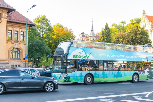 Autobuzul etajat al RATBV, din nou pe traseu. În perioada 23 iulie – 9 august a fost în reparații