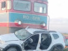 Maşină sub roţile trenului, între Budila şi Teliu