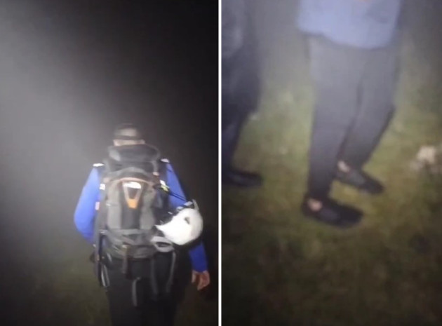 „Pantofari” îngheţaţi pe munte. Şi-au făcut încălzirea alergând o noapte în jurul unui stâlp