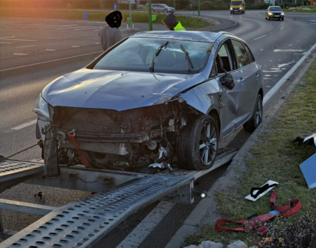 O „cascadorie” de dimineaţă, cu un şofer nu chiar „treaz”