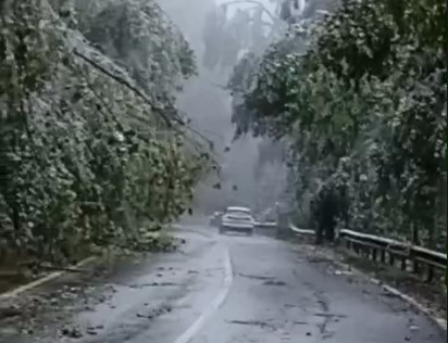 Prima zăpadă, cu „blackout” la Braşov: Fără curent în 8 localităţi