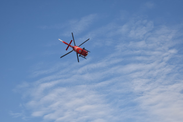 Elicopterul SMURD, chemat la Rupea pentru un motociclist