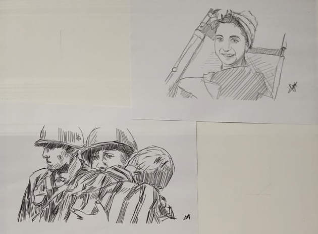 „No more words for Auschwitz”, desene în expoziţie la Bibliotecă