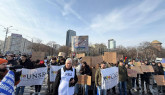 Doar 8 membri de sindicat de la Braşov, la Guvern, la protestul pentru educaţie 