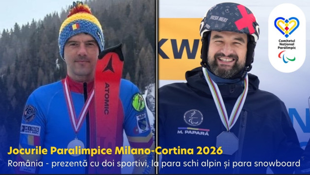 România va fi reprezentată de doi sportivi la Jocurile Paralimpice de iarnă Milano-Cortina 2026