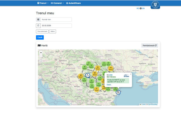 ARF: Poţi vedea în timp real unde se află un tren şi ce întârzieri are