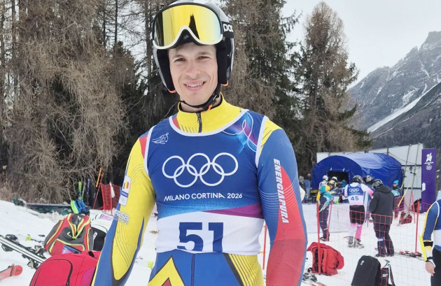 Alexandru Ştefănescu, locul 30 în proba de slalom