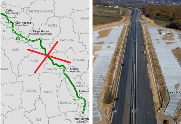 Autostrada Făgăraş – Târgu Mureş, abandonată de Ministerul Transporturilor. Traficul de pe DN 13 va fi preluat de Autostrada Braşov – Sibiu – Sebeş – Cluj 