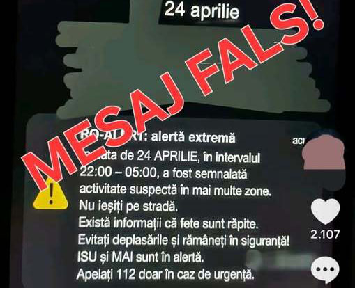 „NU ieşiţi pe stradă, există informaţii că fete sunt răpite” 