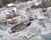 Se lucrează intens pe DN1, la Brădet