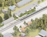 Trenul metropolitan Braşov a ajuns la Ministerul Transporturilor 