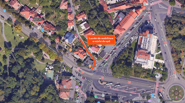Strada Ştefan Octavian Iosif din Braşov intră luni în şantier. „Îi sfătuim pe conducătorii auto să evite zona”