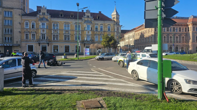 Motociclist doar „șifonat”  