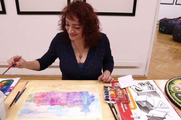 Artista Agata Secelean, azi cu „ucenici” la Reduta