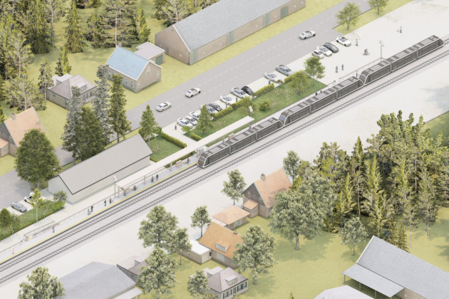 Trenul metropolitan Braşov a ajuns la Ministerul Transporturilor 