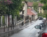 Urs la cros prin centrul Braşovului. „Probabil că oamenii au pus presiune pe el, l-or fi claxonat”