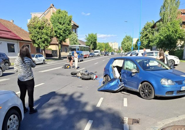 Motociclist, căzut pe Independenţei