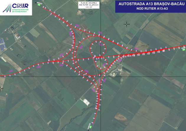 Cinci noduri rutiere, pe A 13, în judeţul Braşov 