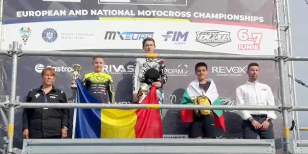 Râşnovean „de aur”,  la Campionatul European, Balcanic şi Naţional de Motocross