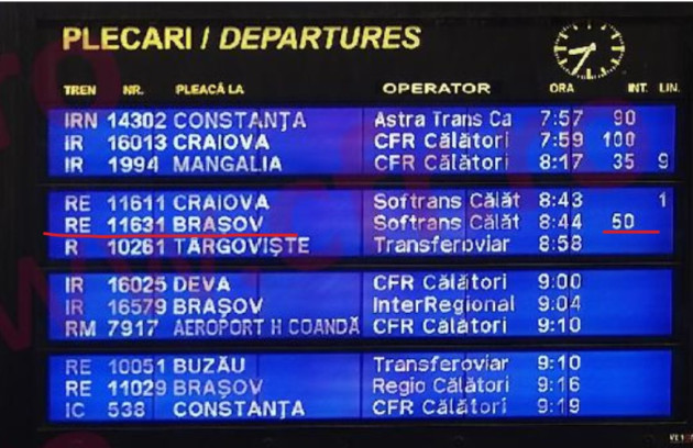 Haos în gări pe cod de caniculă. Bucureşti - Braşov: nici n-a plecat trenul şi avea raportate 50 deminute întârziere 