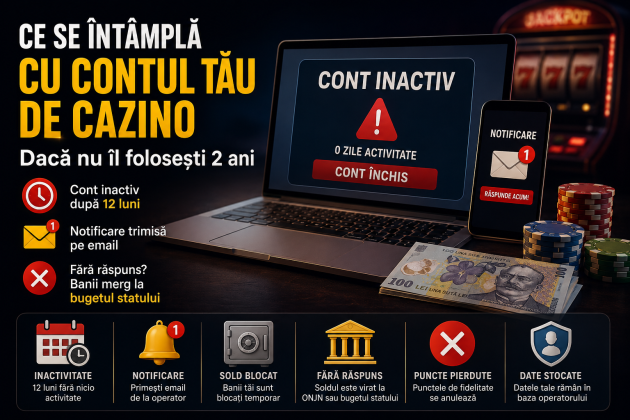 Ce se întâmplă cu contul tău de casino online dacă nu îl folosești 2 ani