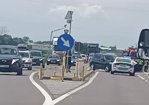Motociclist nelăsat să treacă
