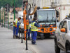 Utilajul special al Companiei Apa acţionează în Centrul istoric al Braşovului 